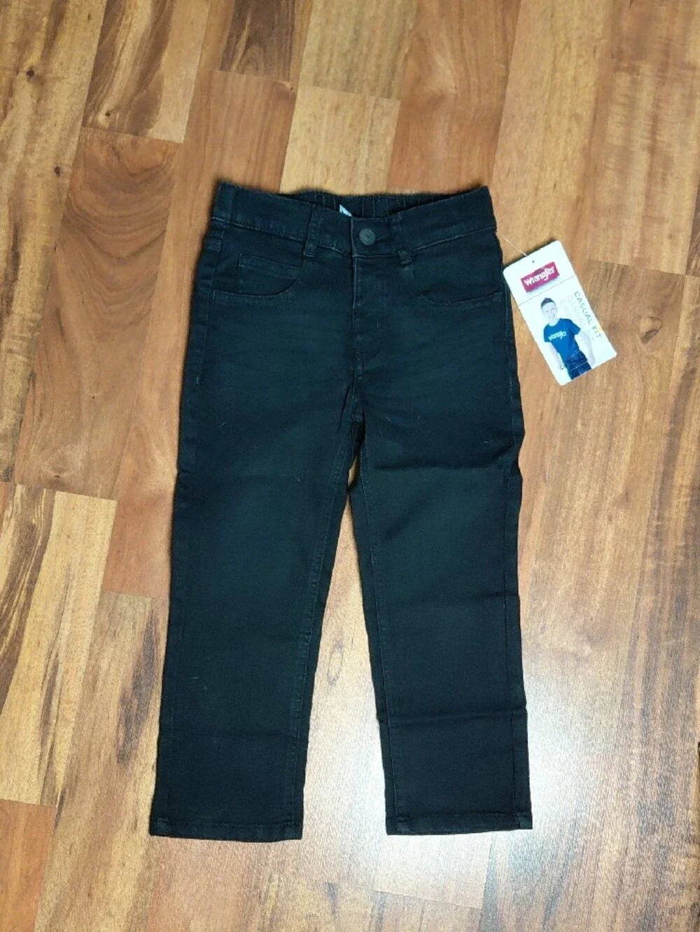 Wrangler NWT Toddler Boys Black Straight Leg Stretch Jeans 5T